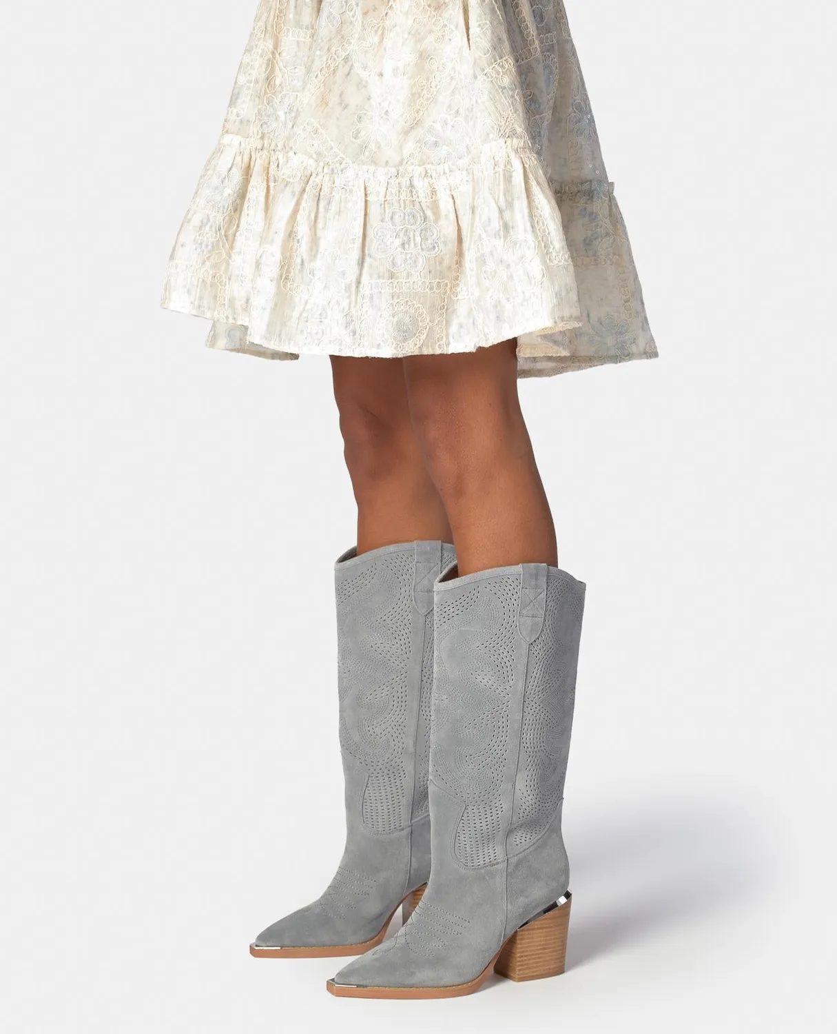 Alma en Pena V260103 bottes cowboy jean talon 7,5 cm
