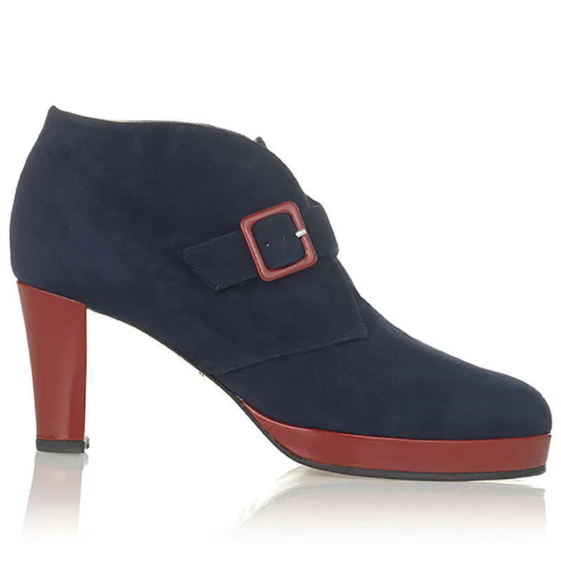 Bégum Paris Sofia slingbacks marine rouge talon 7 cm
