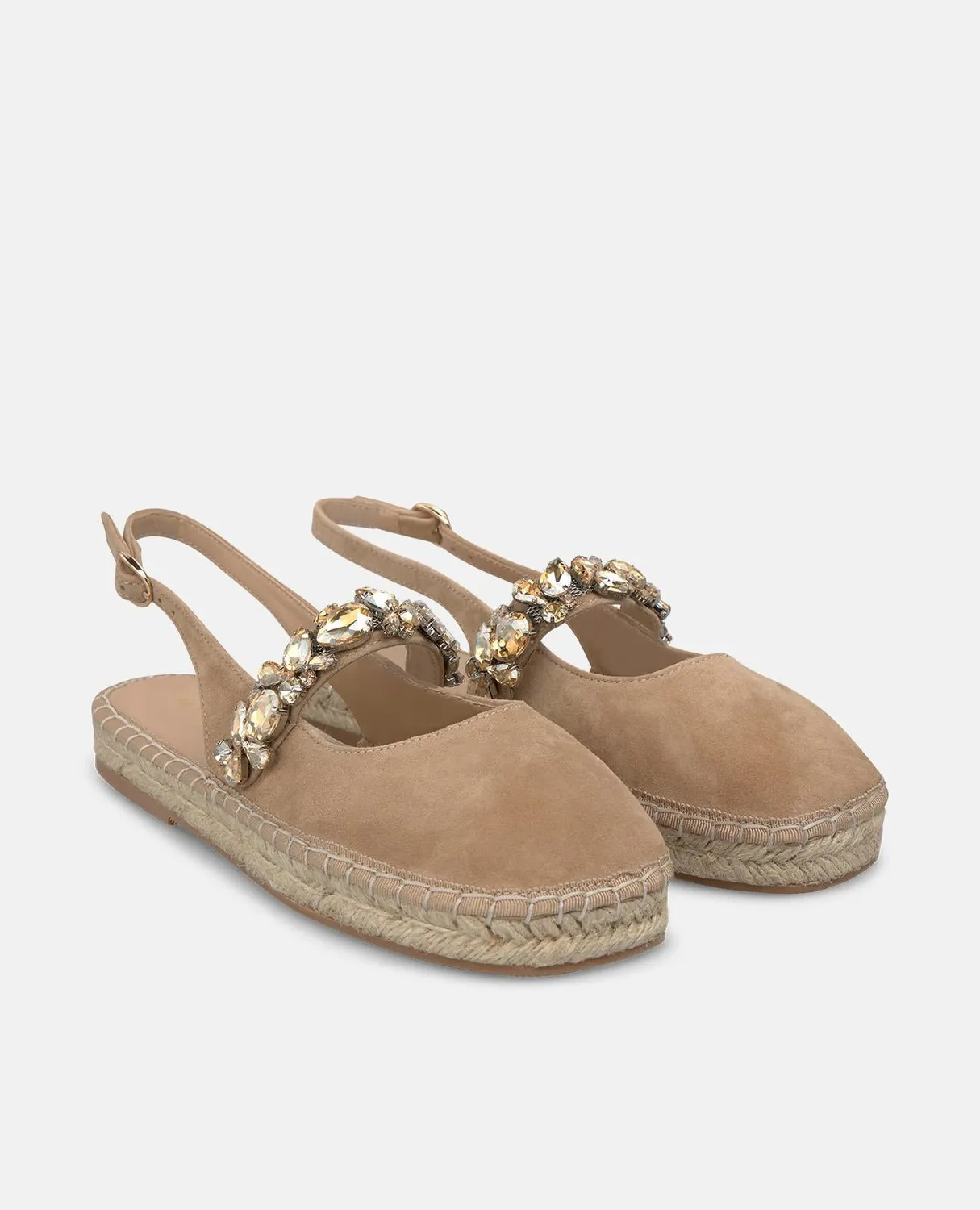 Alma en Pena V260601 ballerines mules sable strass plat