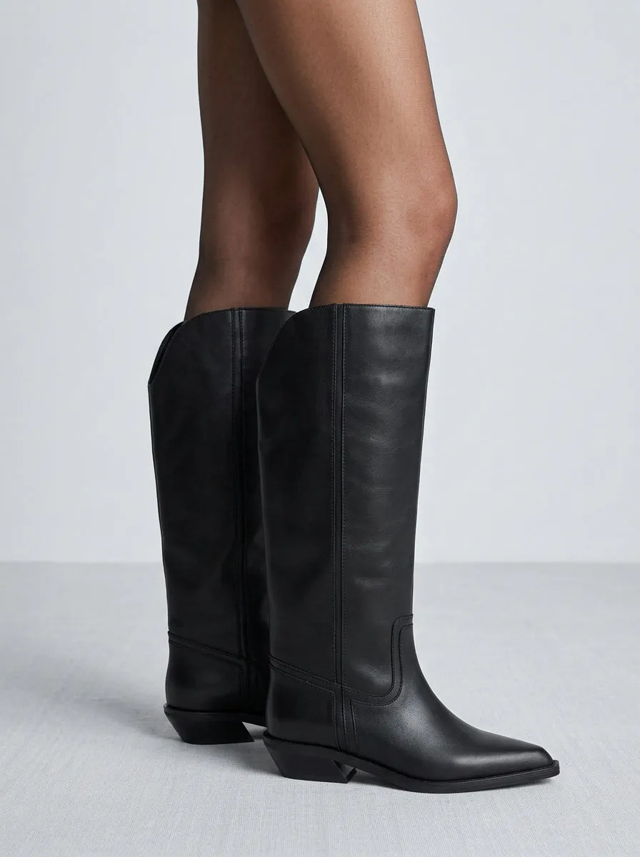 Alma en Pena I260580 bottes cuir noir cowboy
