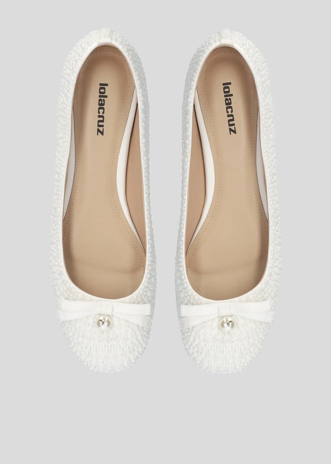 Lola Cruz Veronica ballerine blanche 35-42