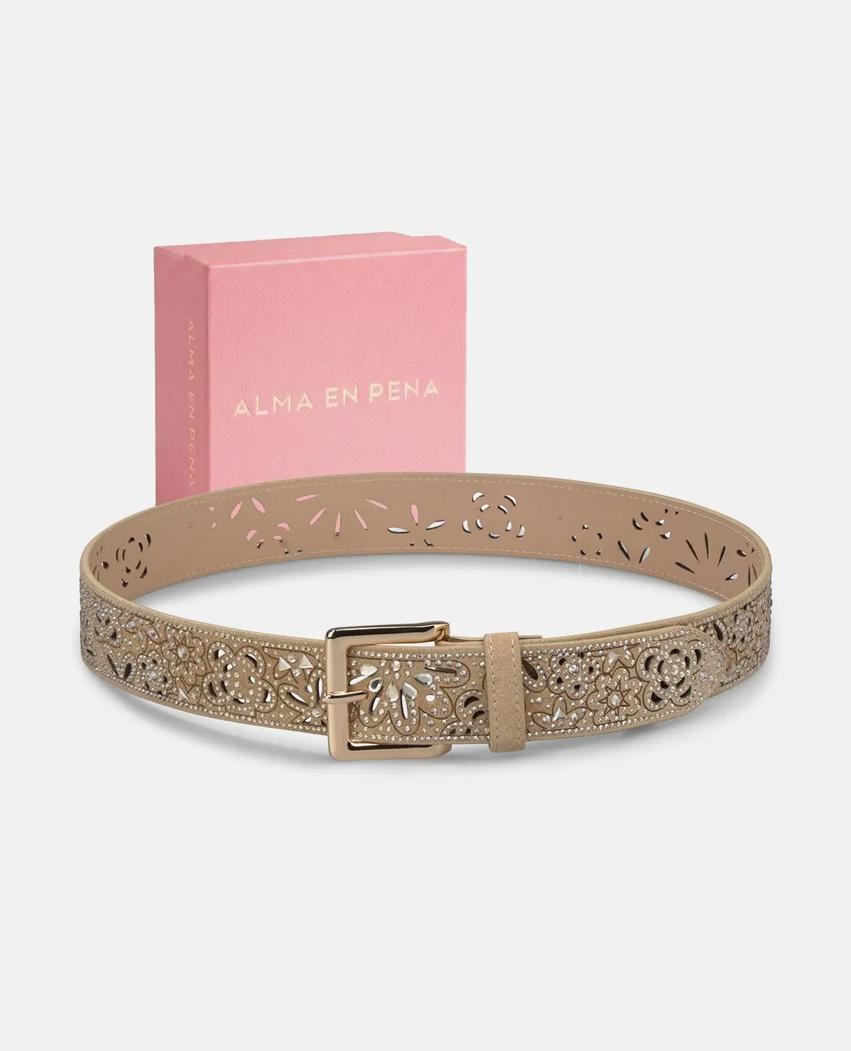 Alma en Pena V26CT010 ceinture cuir marron 4 cm