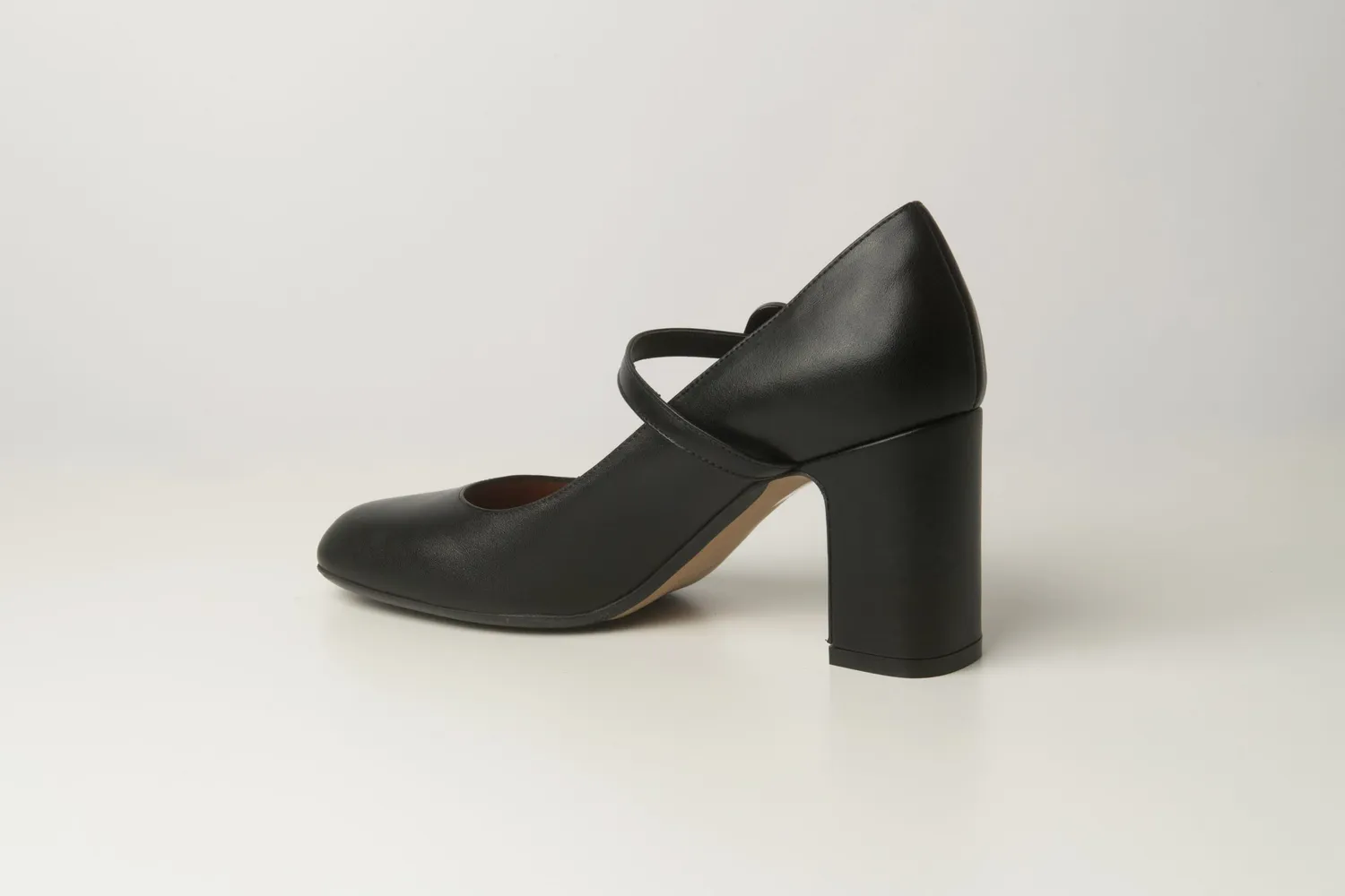 Matteo Pitti Mary Jane escarpins noirs à bride talon large