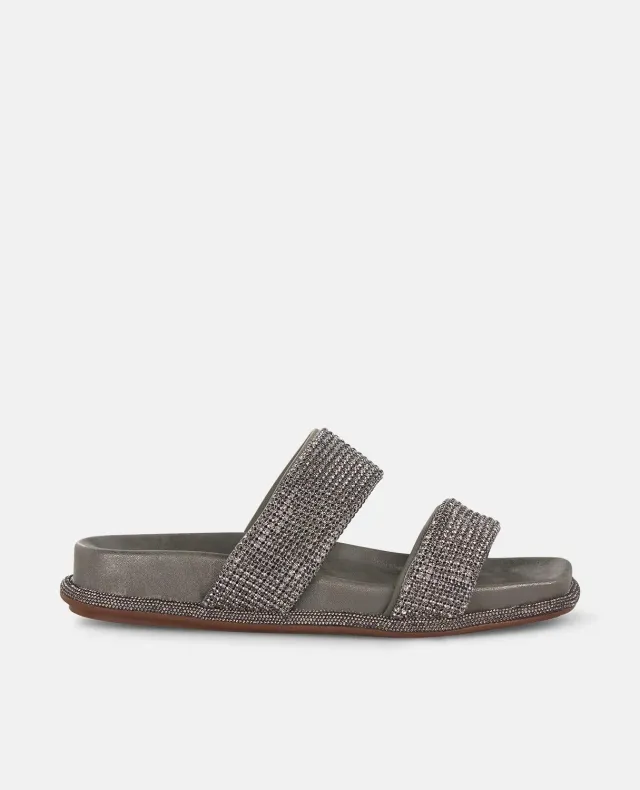 Alma en Pena V2551616 sandales plates pewter textil 2 cm