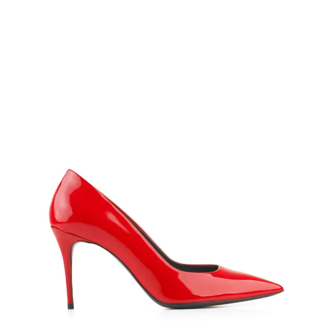 Maison Ernest Voltige 85 escarpins rouge cuir vernis