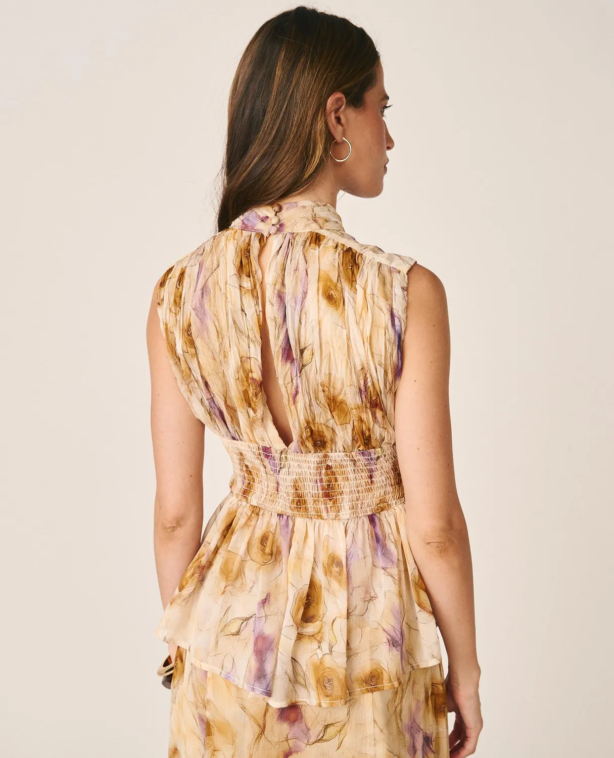 Alma en Pena I26CL0512 blouse moutarde gaze