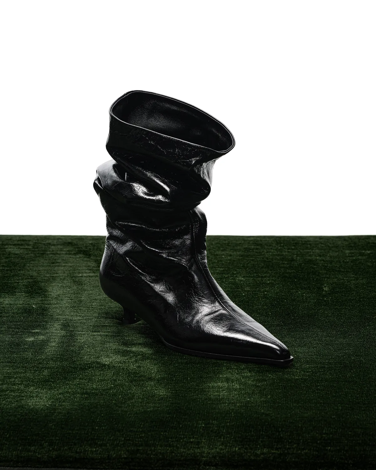 Mi/Mai Vivienne Crinkled bottes cuir bout pointu