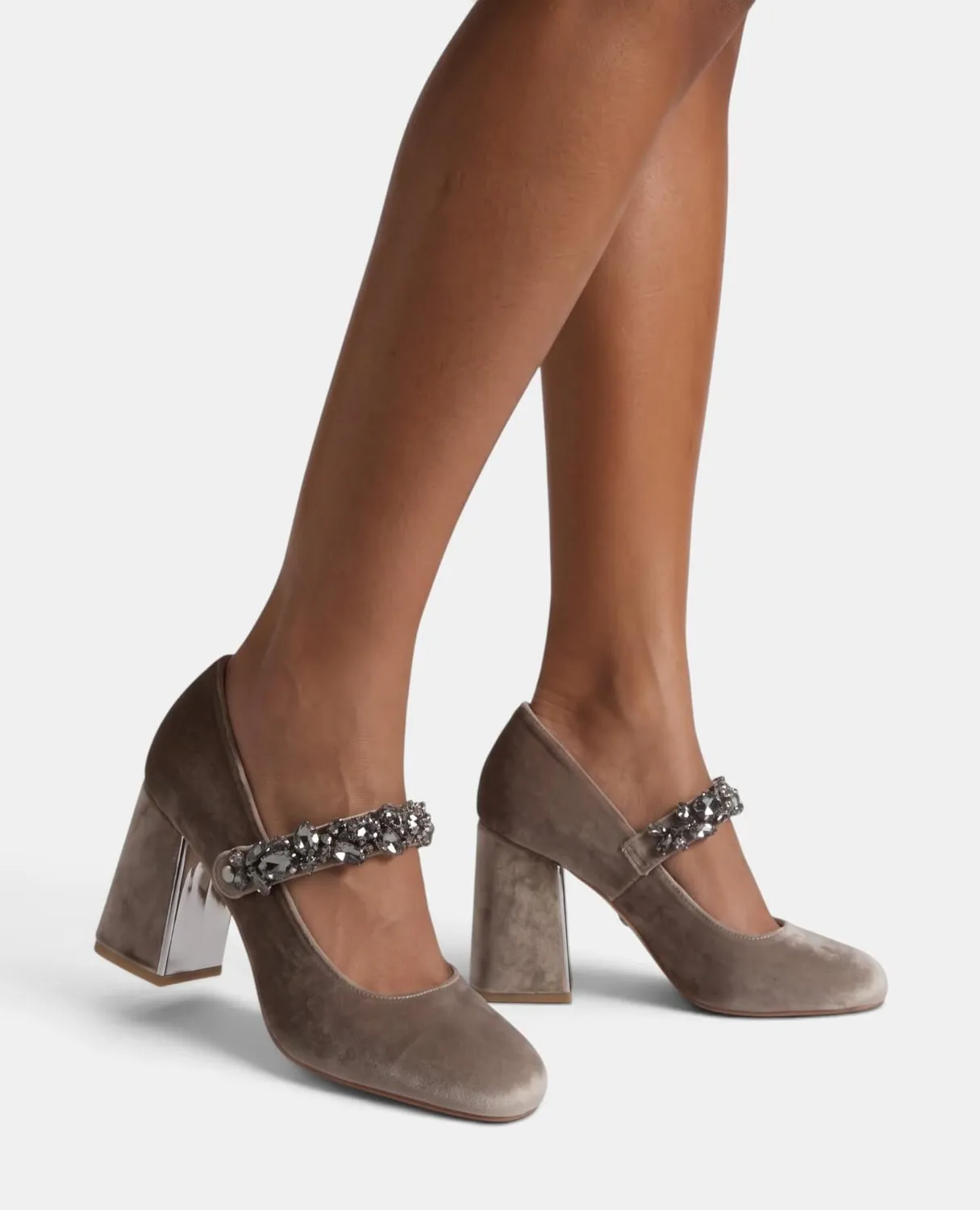 Alma en Pena I260165 escarpins vison velours talon 7 cm