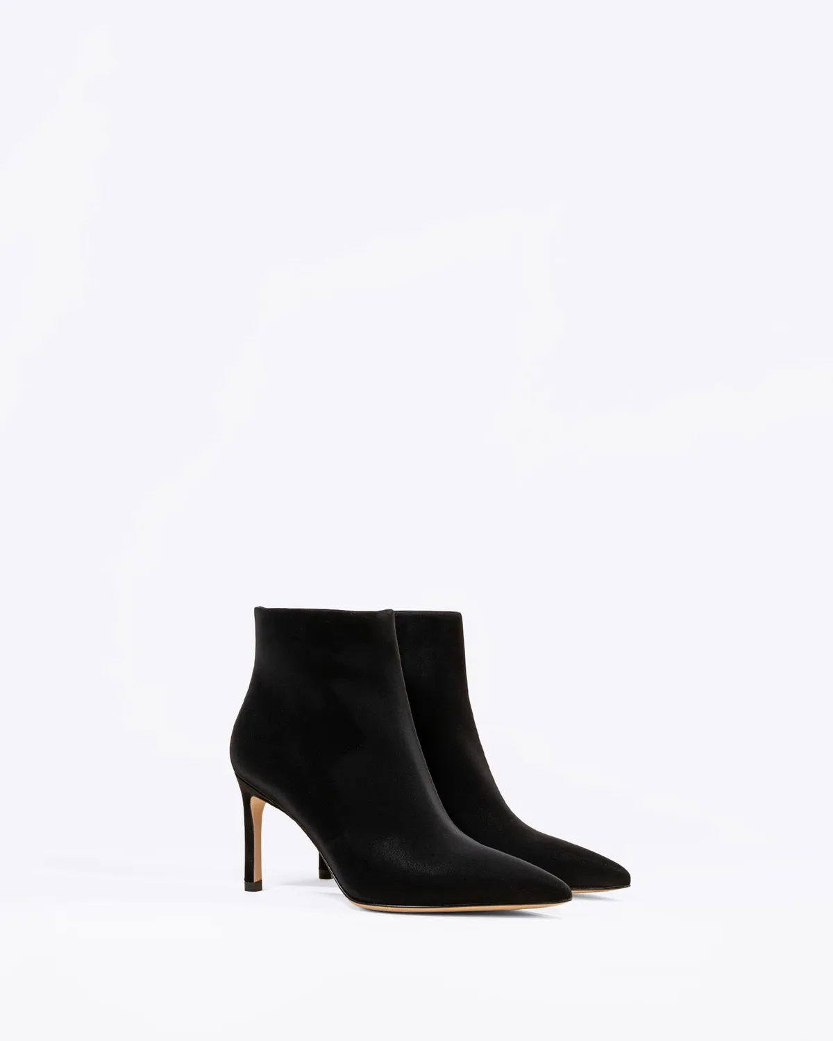 Mi/Mai Noura Black bottines talon 8 cm cuir noir