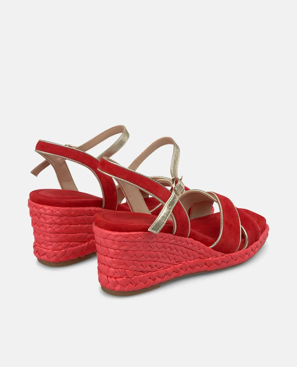 Alma en Pena V266750 espadrilles compensées rouges 7 cm
