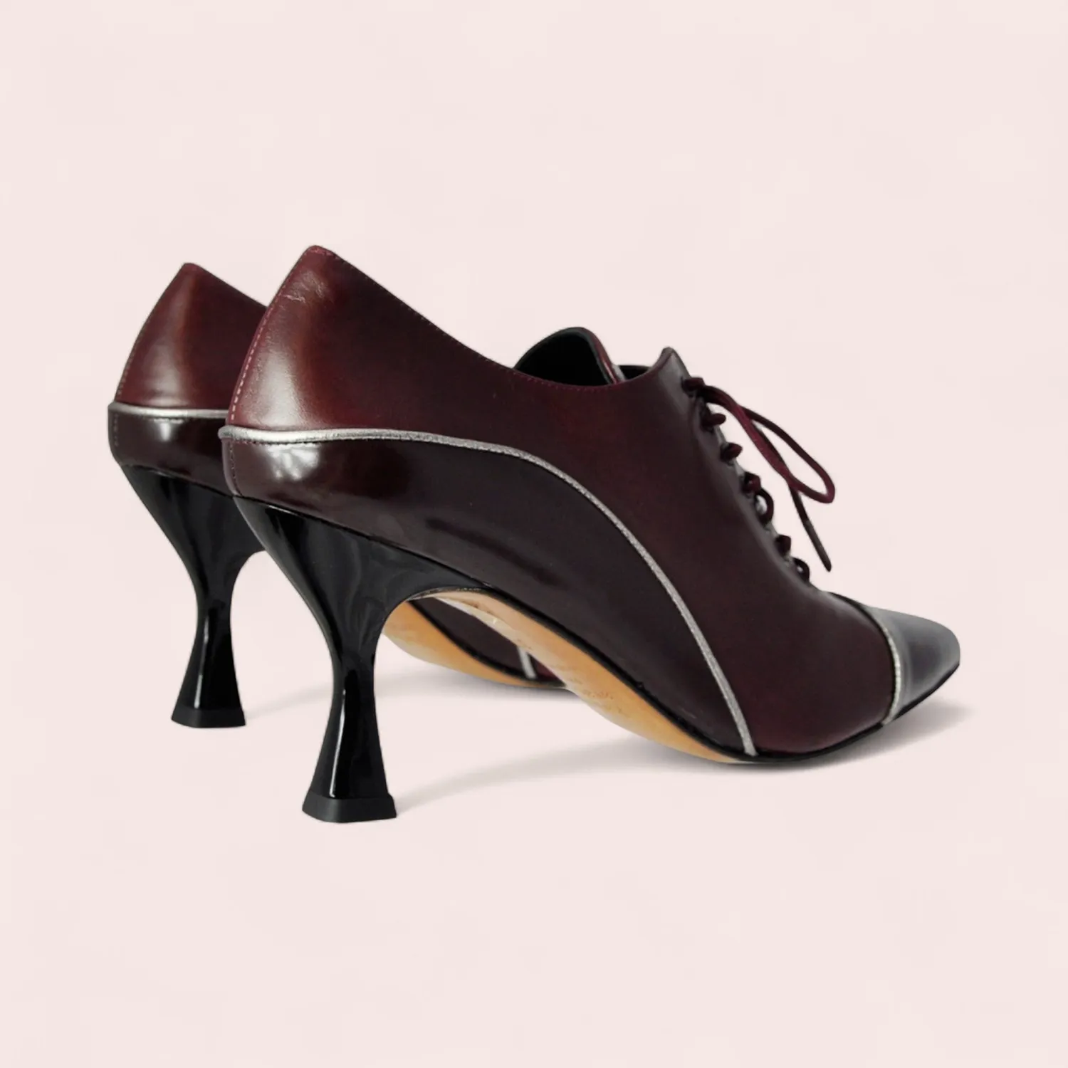 Karine Arabian LECOURBE escarpin bordeaux cuir 70mm