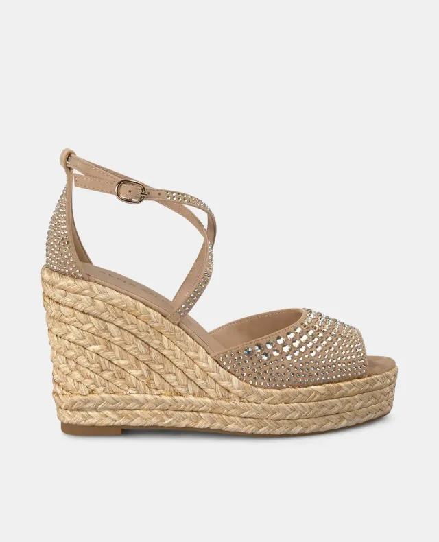 Alma en Pena V2551004 Suede Sand compensées beige 9,8 cm