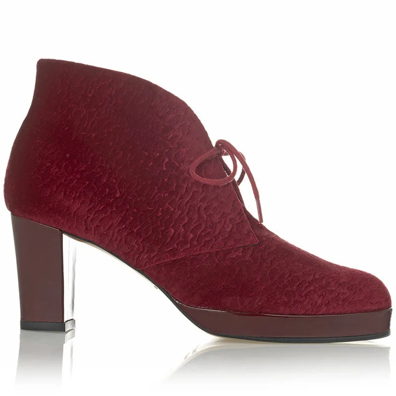 Bégum Paris Diane bottines velours astrakan talon 7 cm