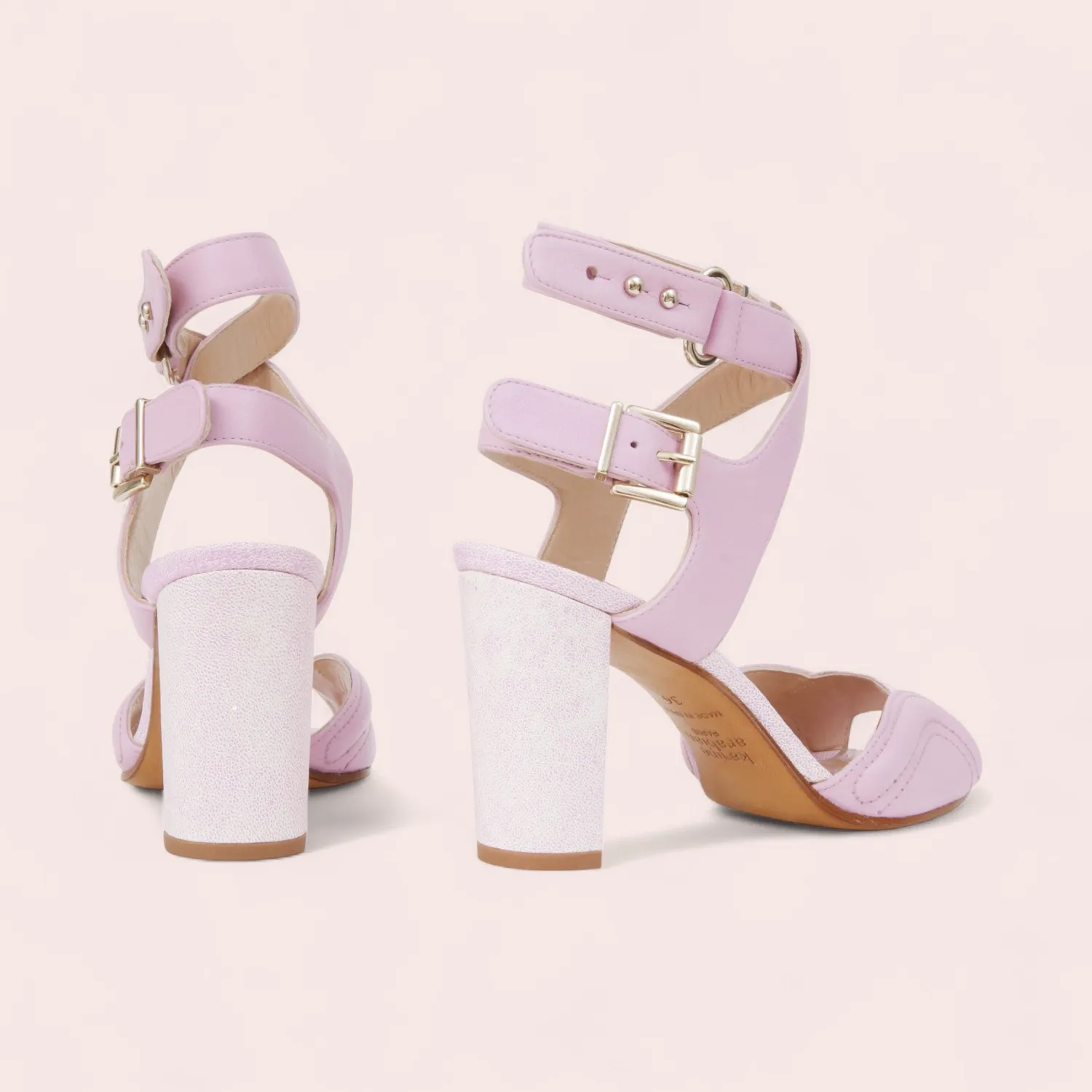 Karine Arabian Jackson sandale cuir lilas talon 85 mm