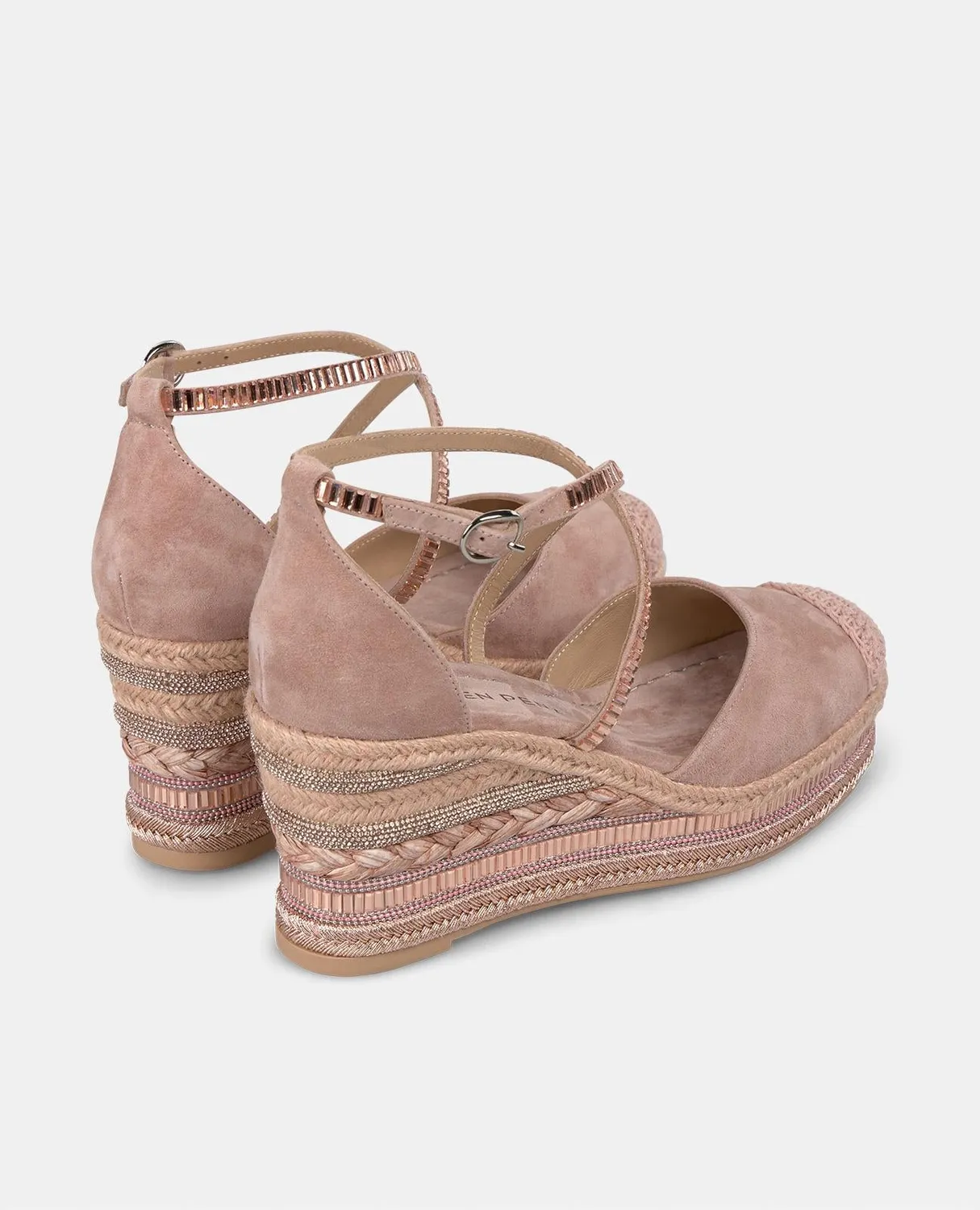 Alma en Pena V251061 compensées rose cuir 5 cm
