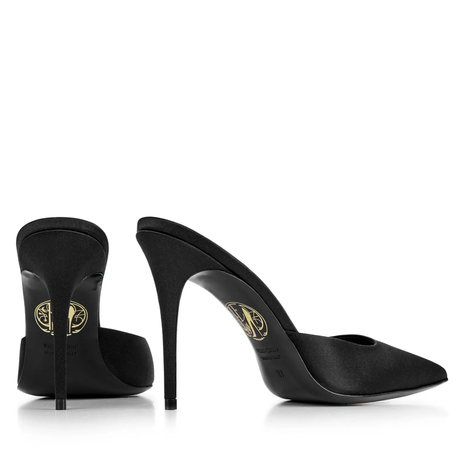 Maison Ernest Lux 100 mules satin noir