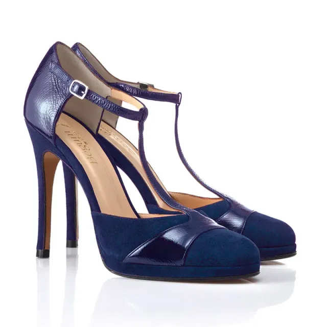 Bégum Paris Rêve slingback cuir marine 10,5 cm