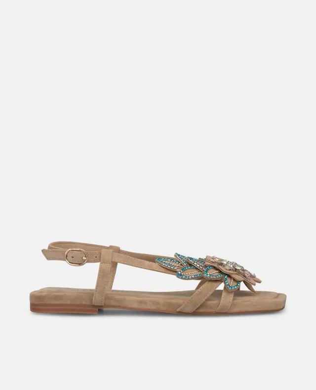 Alma en Pena V268438 sandales plates beige fleur