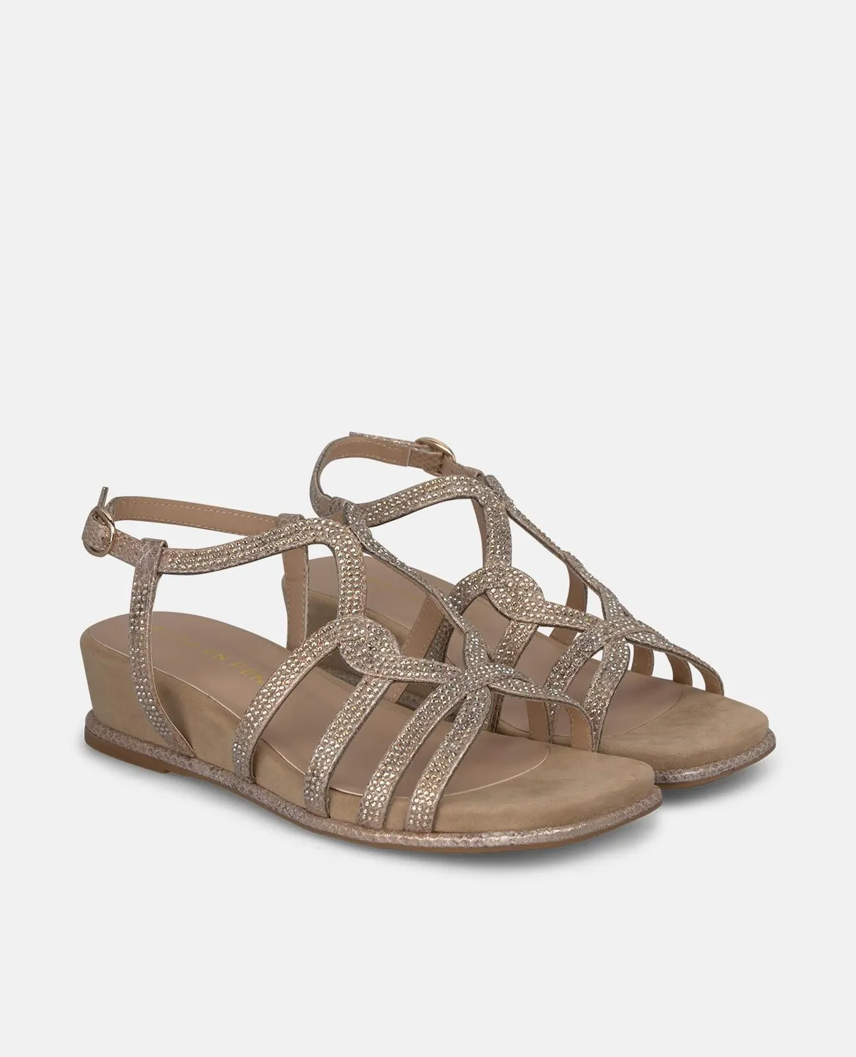 Alma en Pena V2651414 sandales compensées camel 4 cm