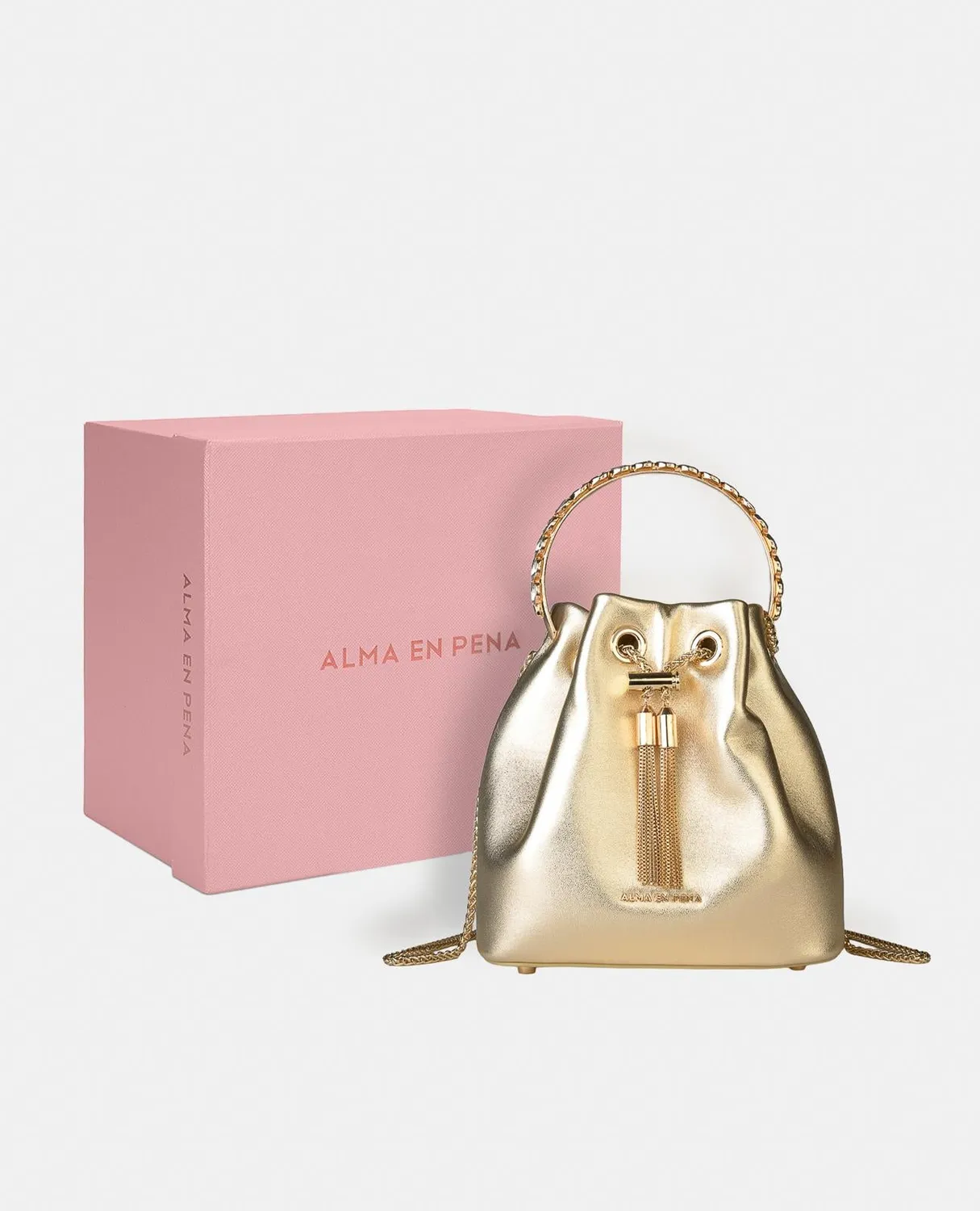 Alma en Pena BG110 sac bombonera doré cuir
