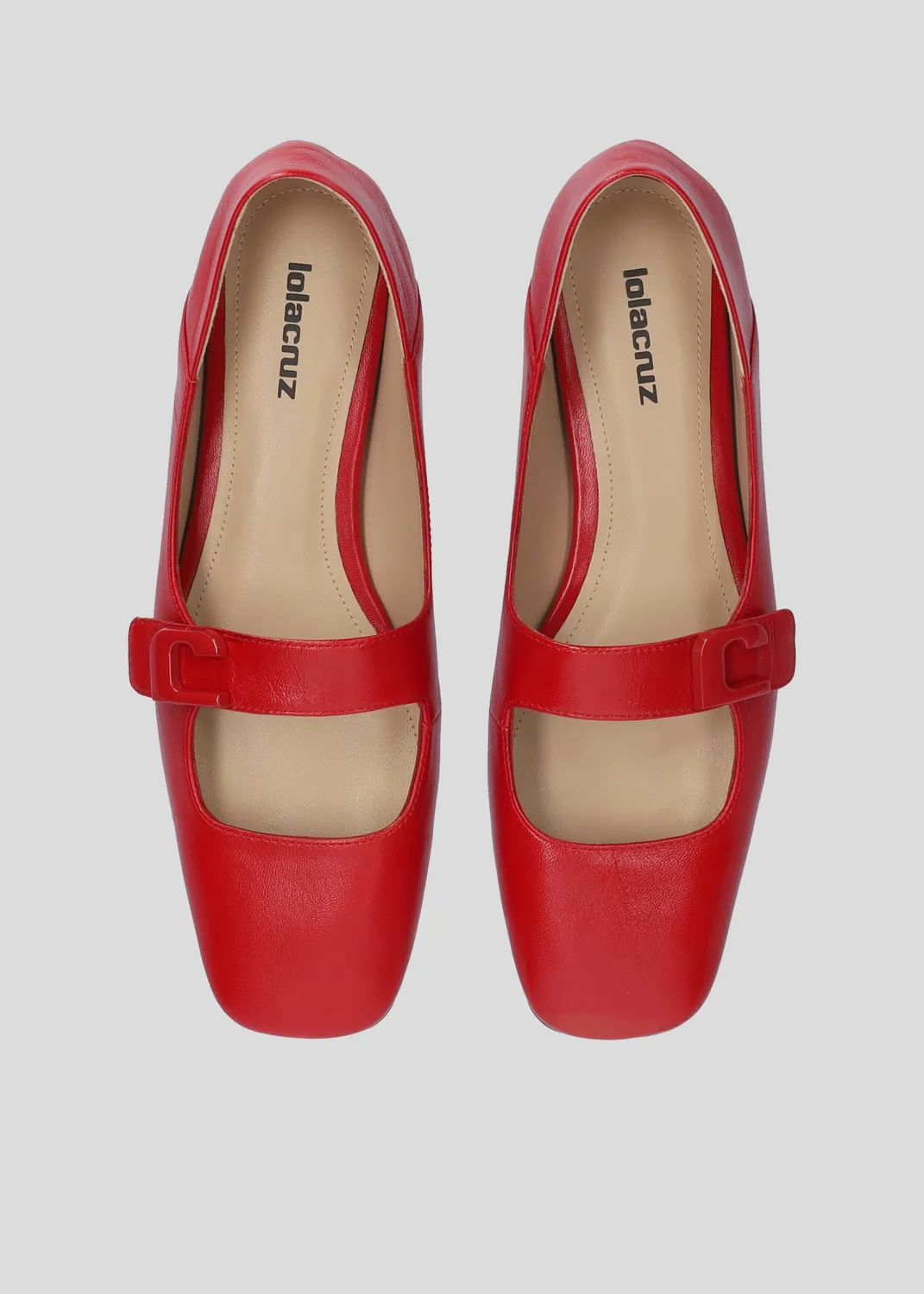 Lola Cruz Lola ballerines plates femme rouge