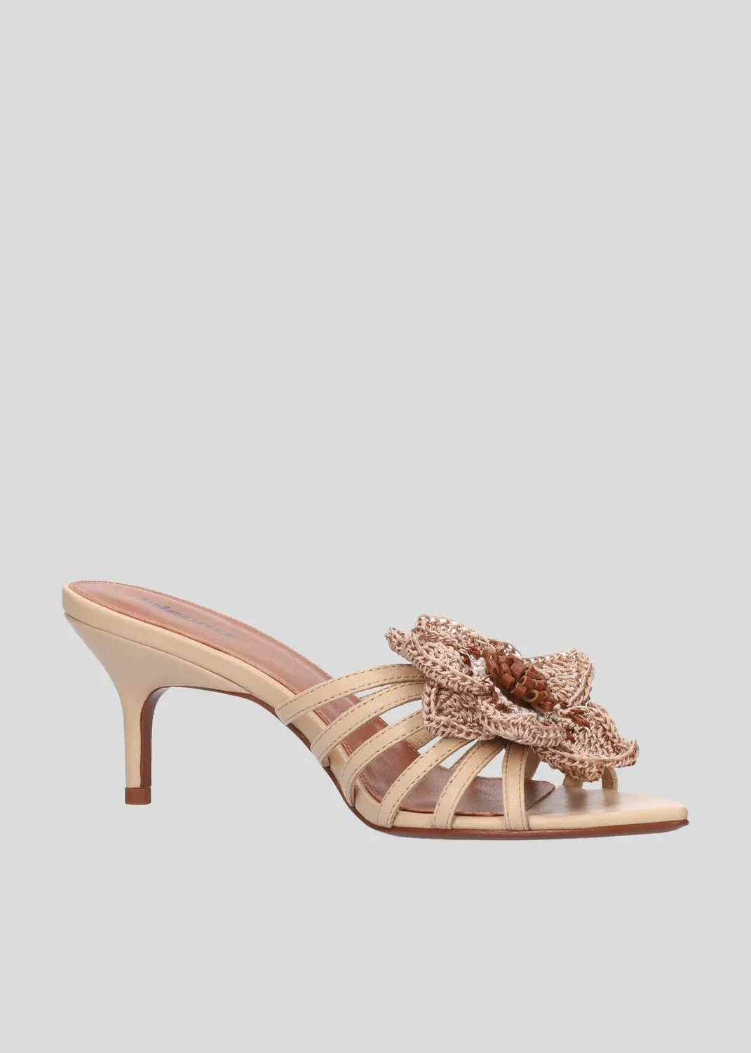 Lola Cruz Jazmin 65 mules beige talon moyen