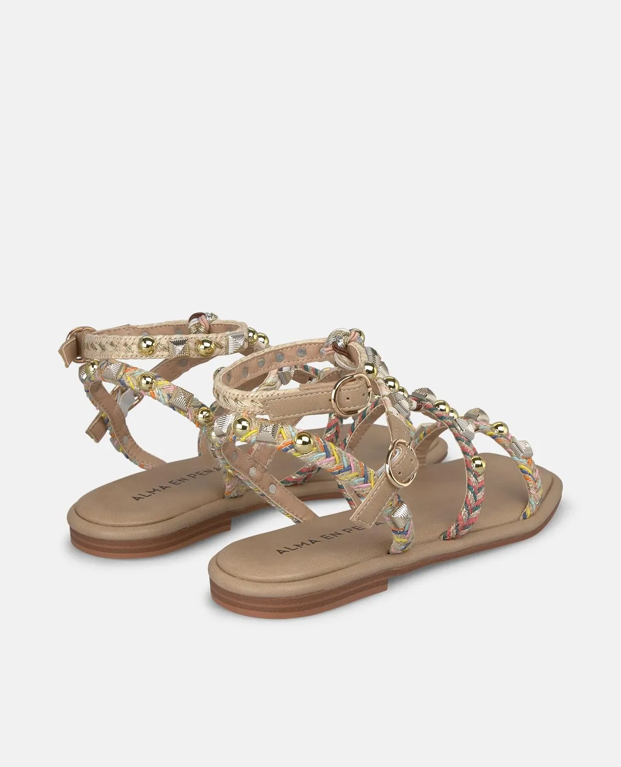Alma en Pena V2651708 sandales plates multicolore