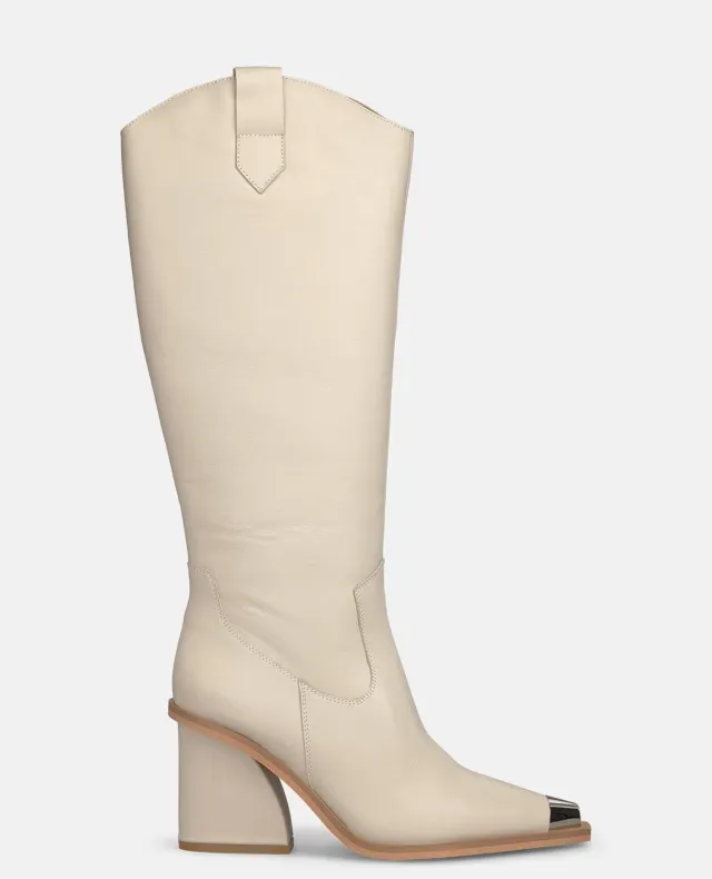Alma en Pena I250896 bottes cuir glacé talon 8 cm