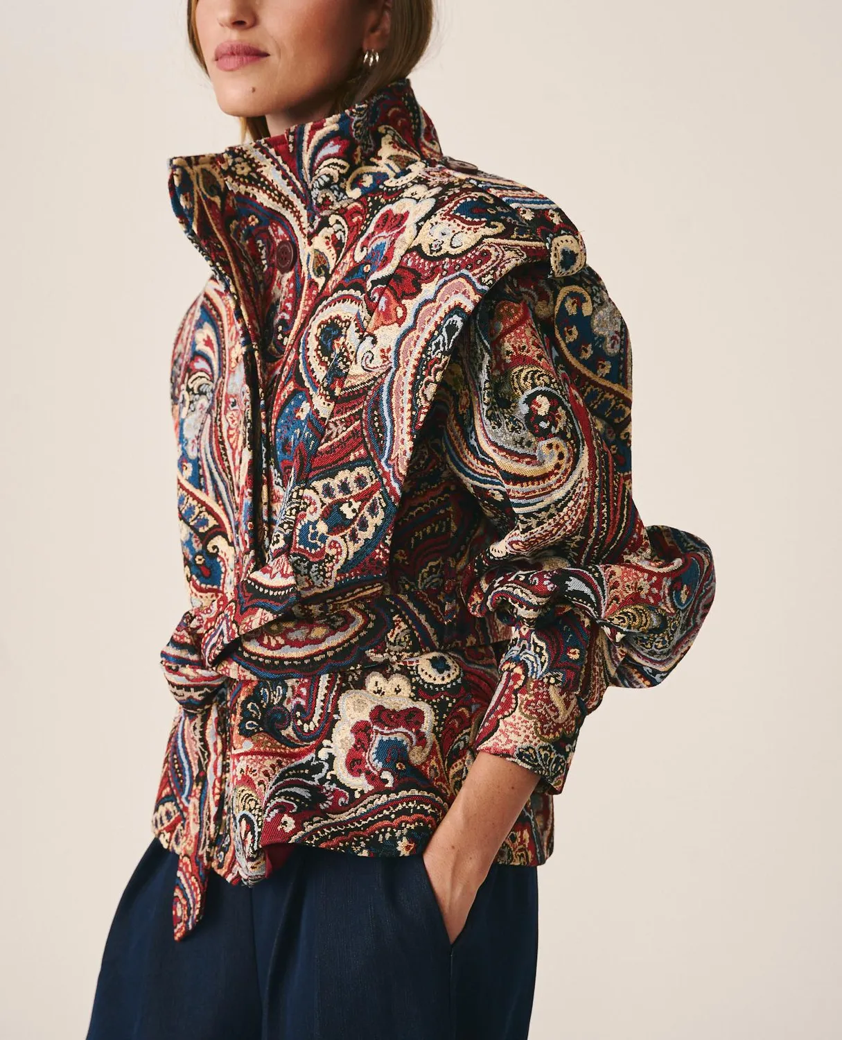 Alma en Pena I26CL1100 veste paisley coton multicolore