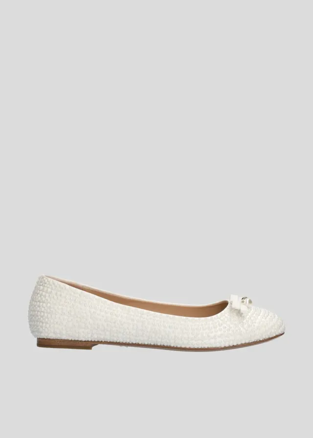 Lola Cruz Veronica ballerine blanche 35-42