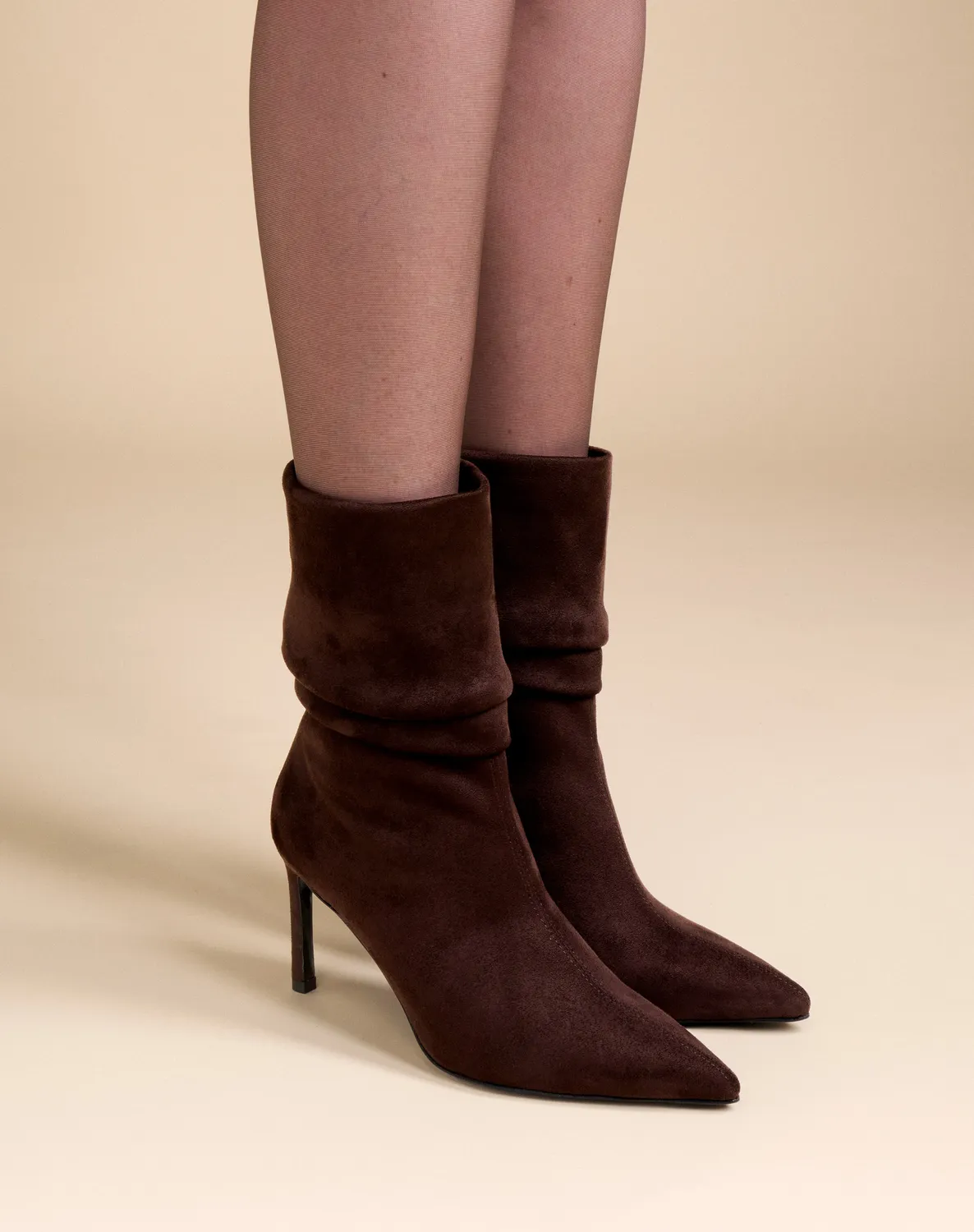 Mi/Mai Zaha Chocolate bottines marron talon haut