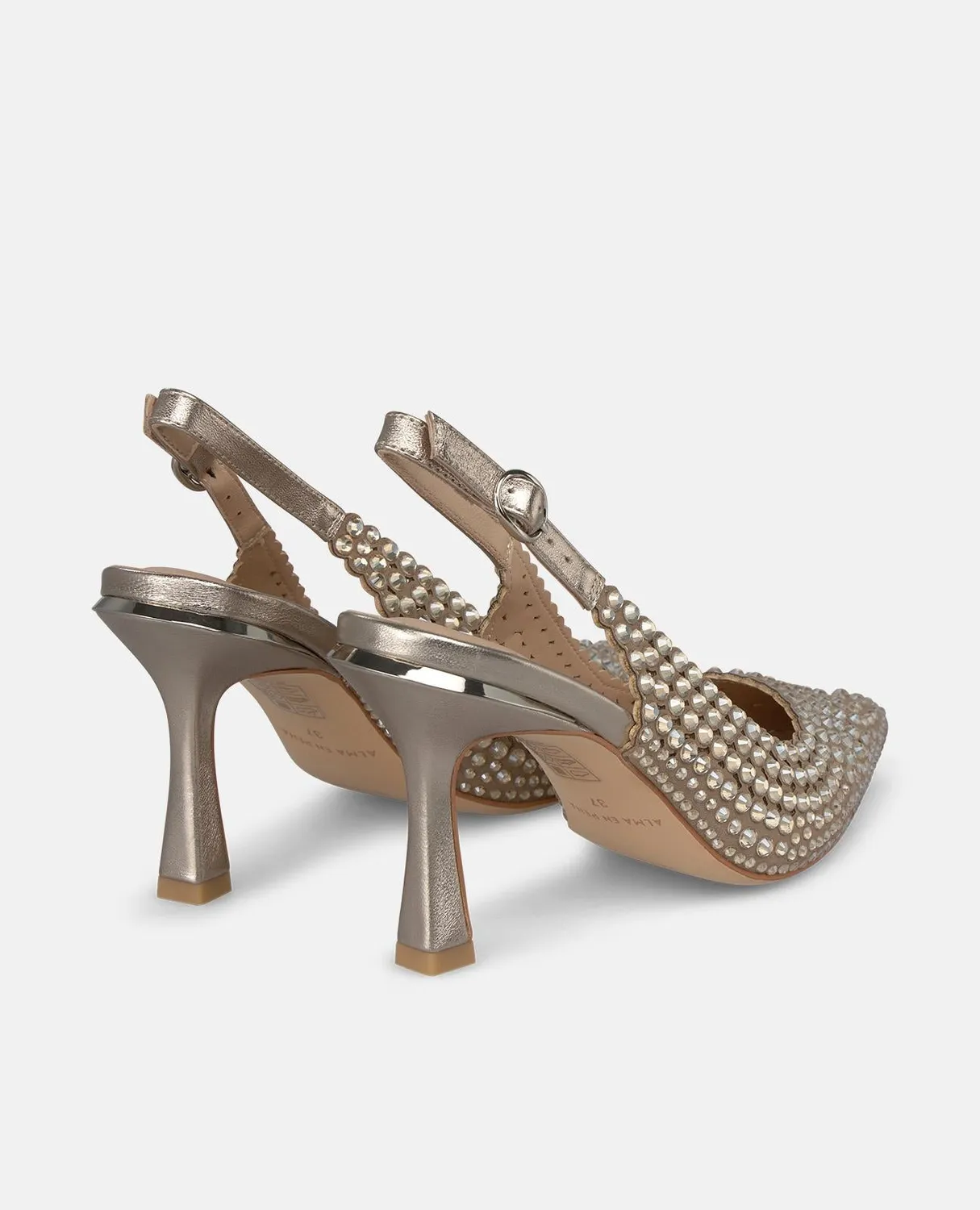 Alma en Pena Diva V261808 escarpins bronze strass 9cm