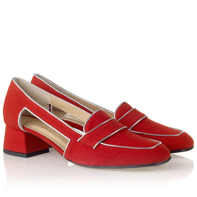 Bégum Paris Milan mocassins toile talon 4cm