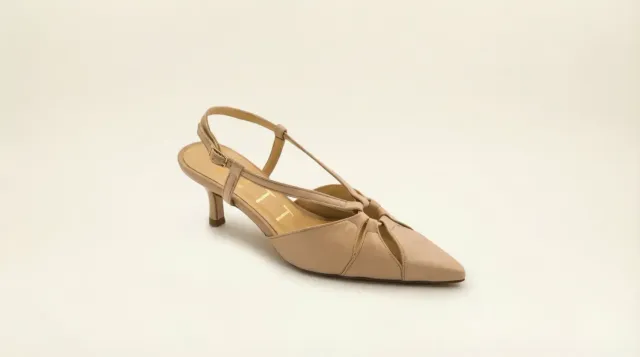 Matteo Pitti Penny 50 slingback nude entrecroisé