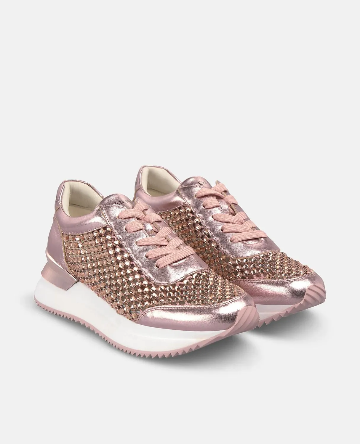 Alma en Pena V260353 sneakers plateforme rose métallisé 4,5 cm