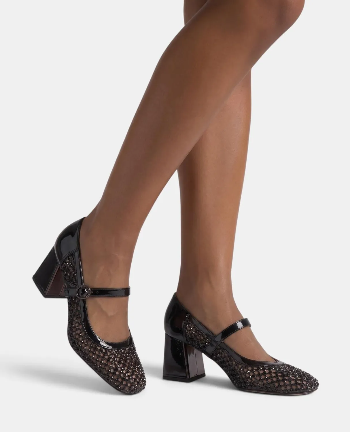 Alma en Pena I260161 escarpins noirs strass talon 7 cm