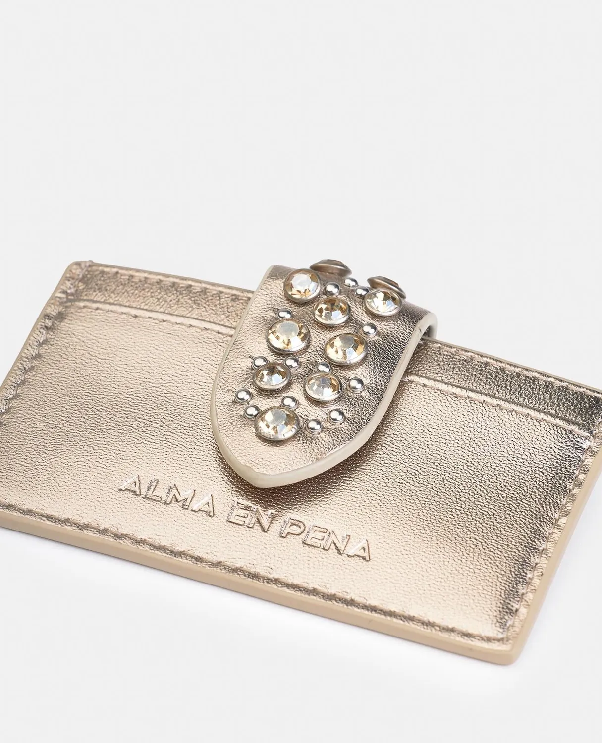 Alma en Pena I25CA304 portefeuille bronze cuir clouté