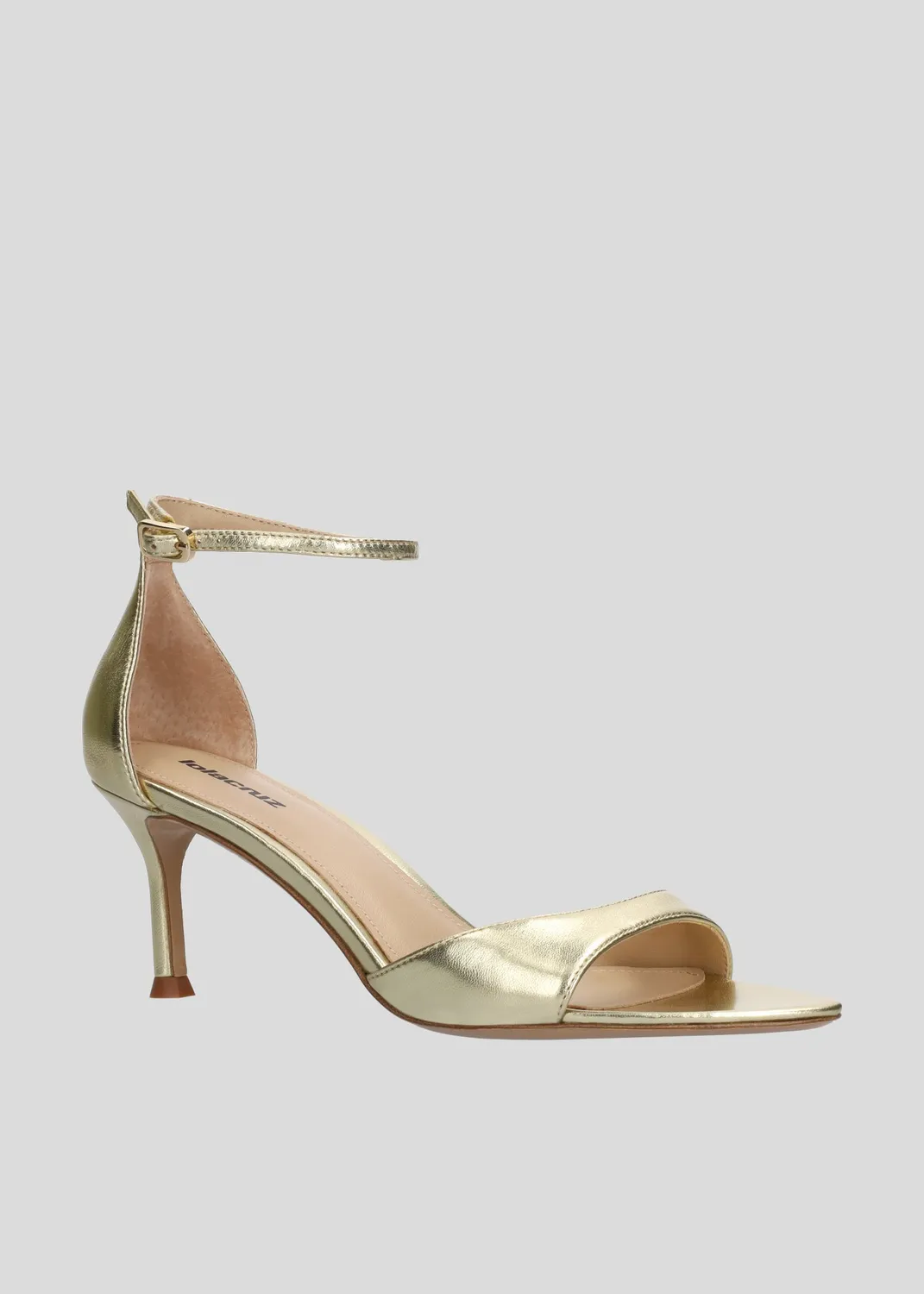 Lola Cruz Scarlett sandales talons dorées 6,5 cm