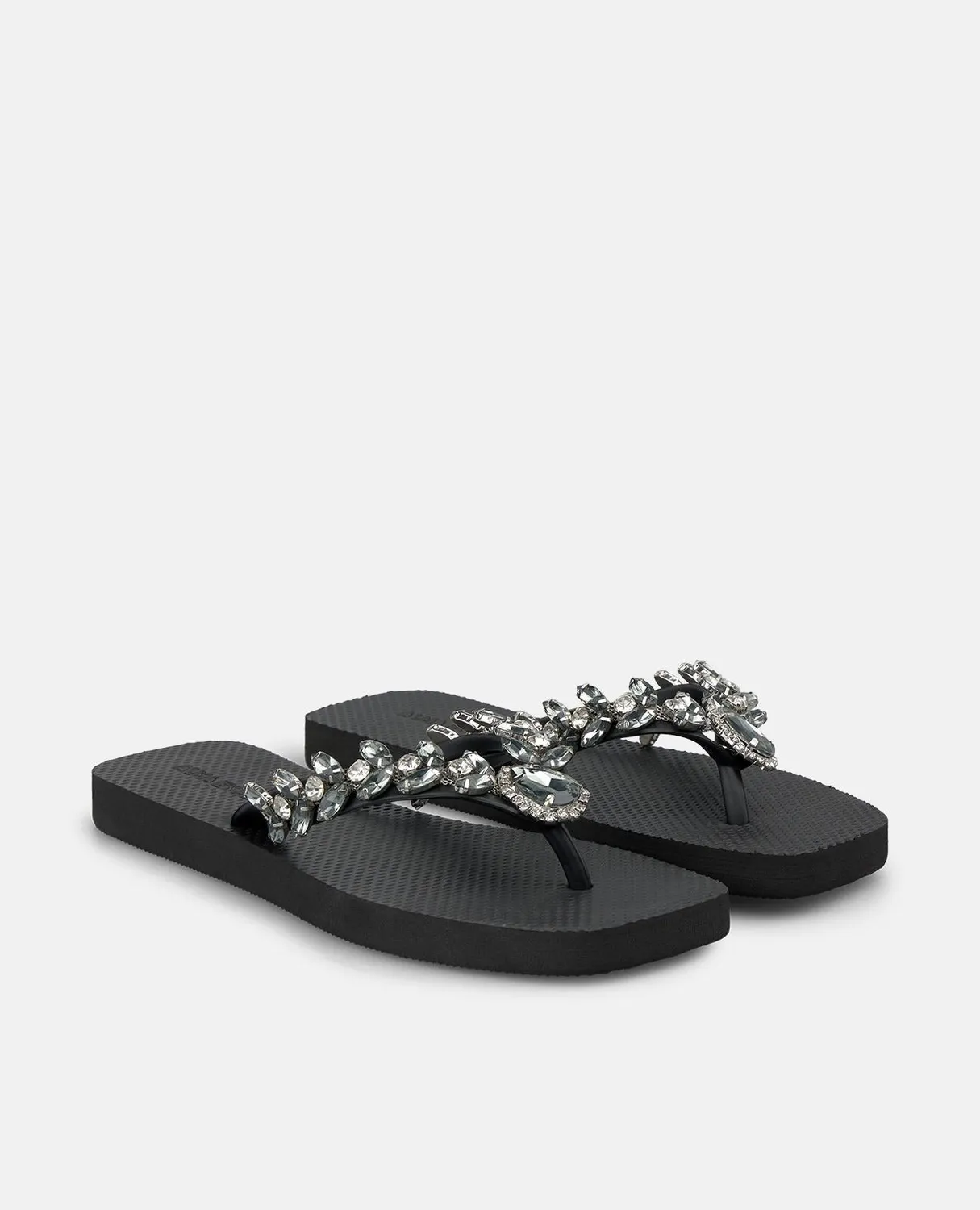 Alma en Pena V269006 tongs plage noires strass
