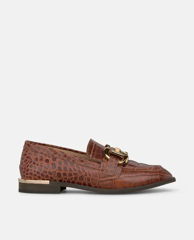Alma en Pena I260122C mocassins camel cuir véritable