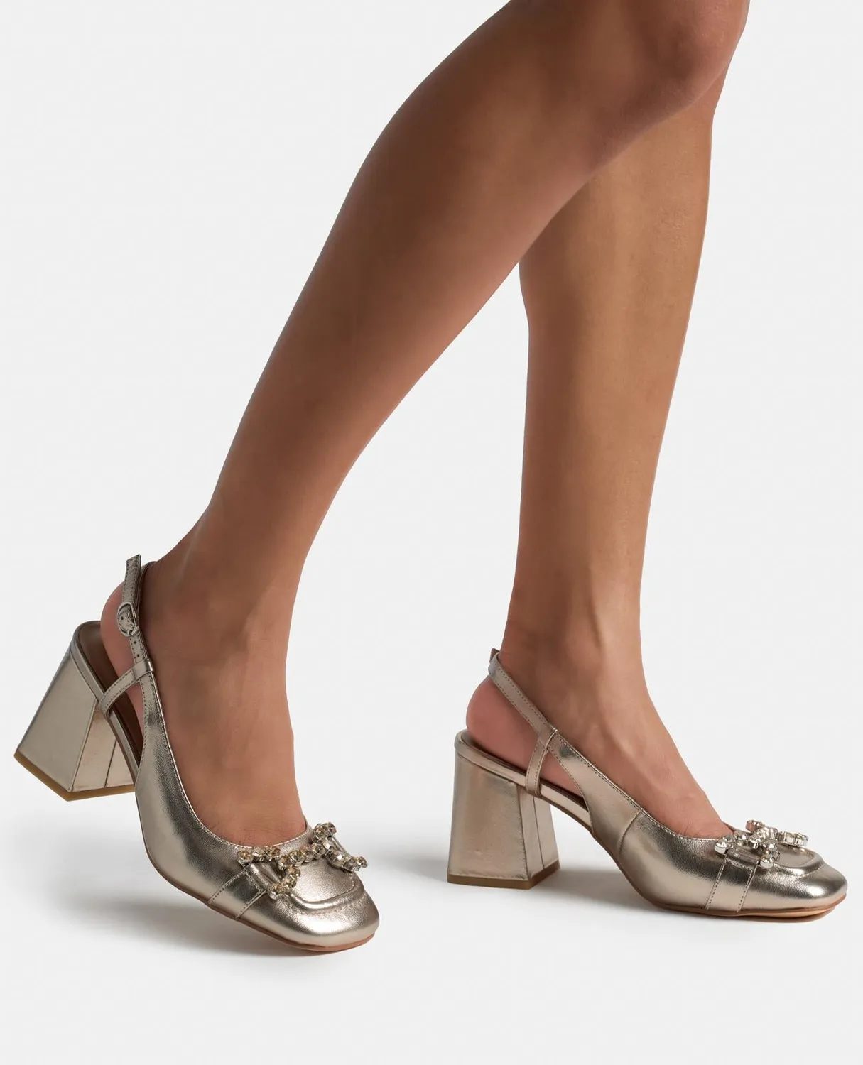 Alma en Pena V250551 escarpins slingback bronze talon 7,5 cm