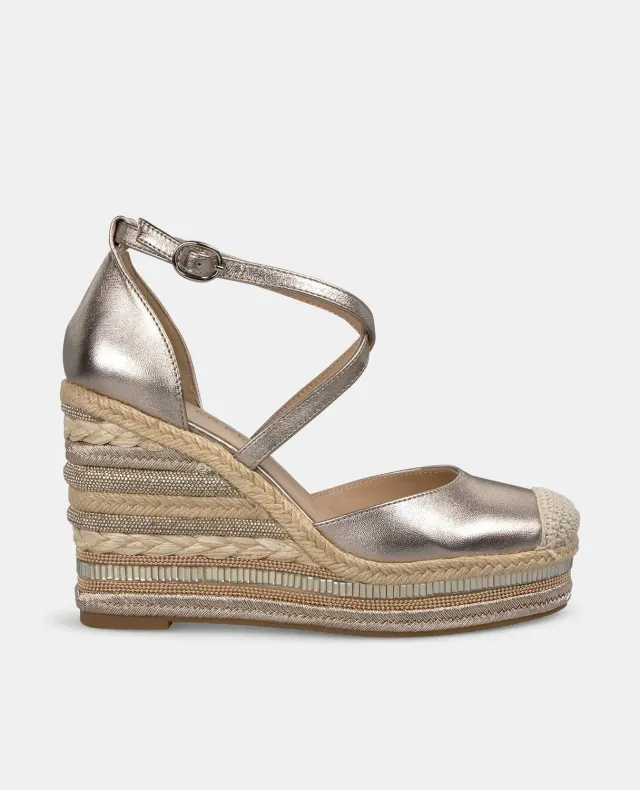 Alma en Pena V251016 compensées bronze strass talon 9,8 cm