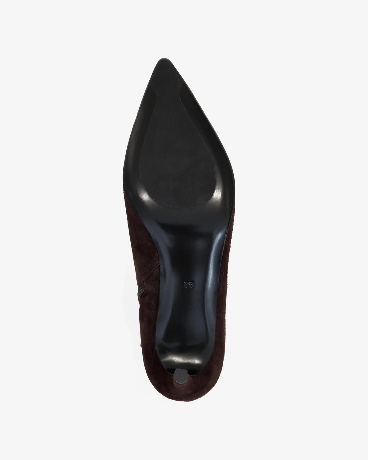 Mi/Mai Noura bottines à talon 8 cm daim chocolat