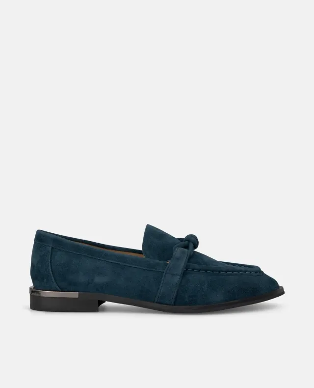 Alma en Pena I250204 mocassins bleu marine cuir 2,5 cm