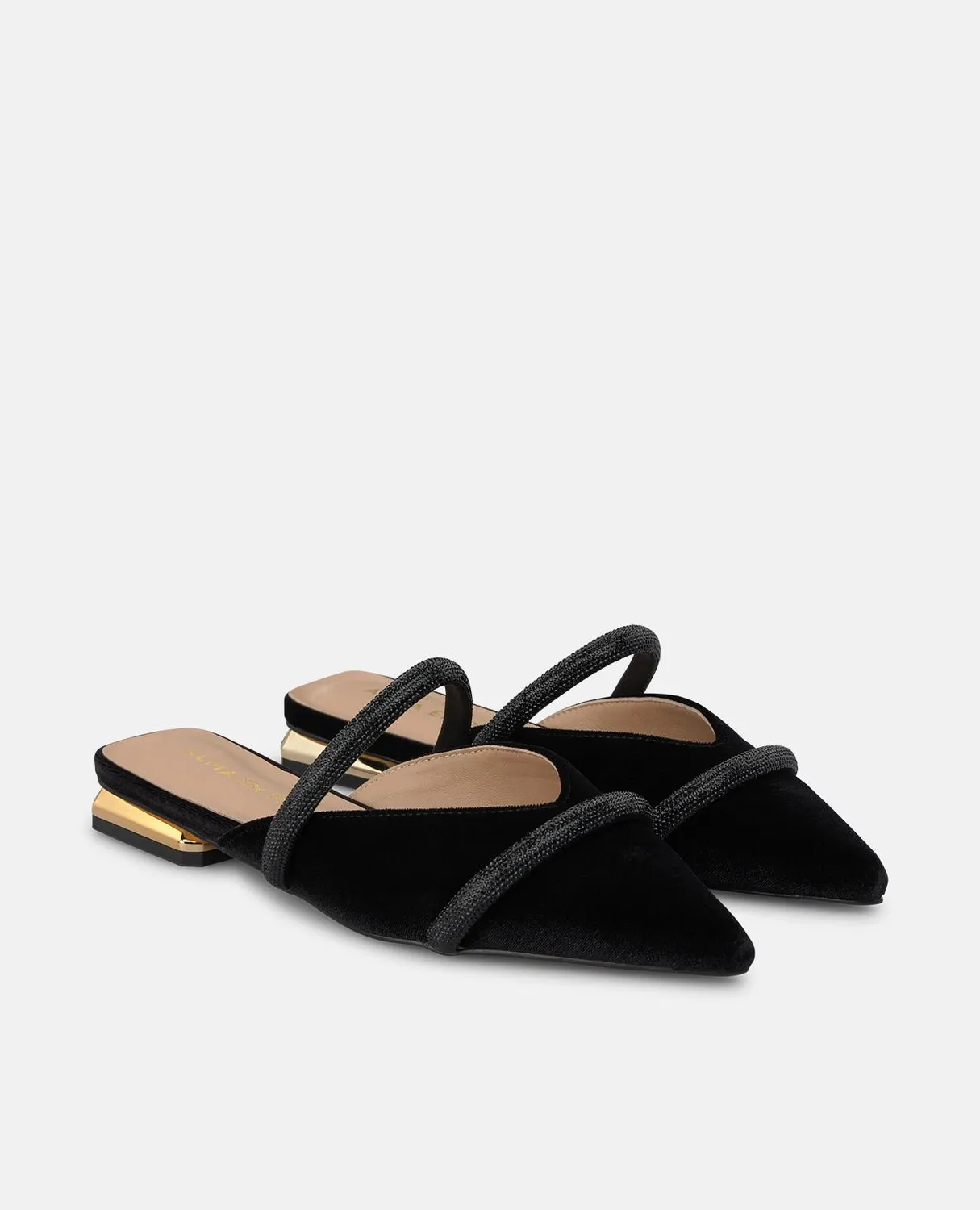 Alma en Pena I260105 mules noires velours pointues