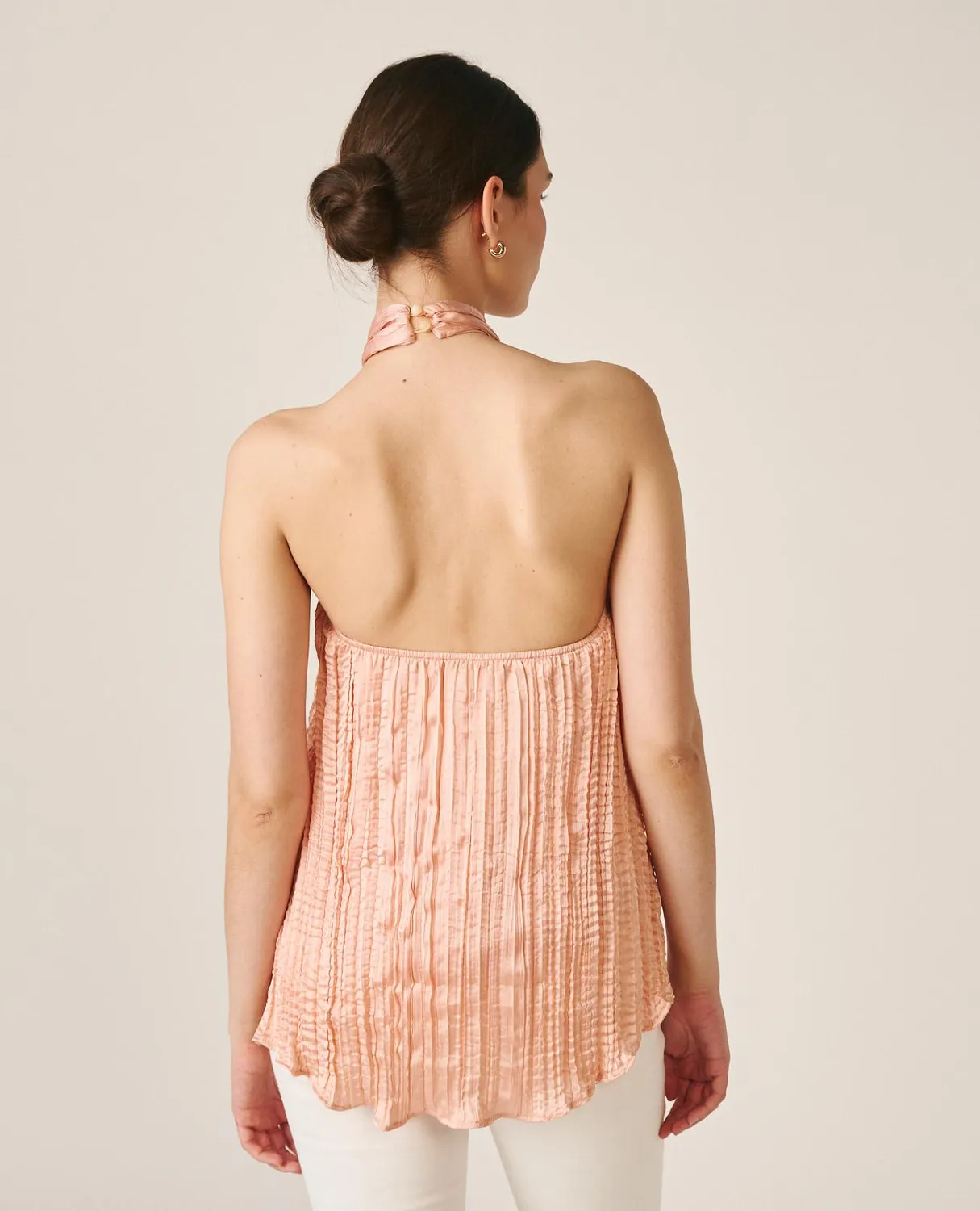 Alma en Pena V26CL0514 blouse satin froissé rose