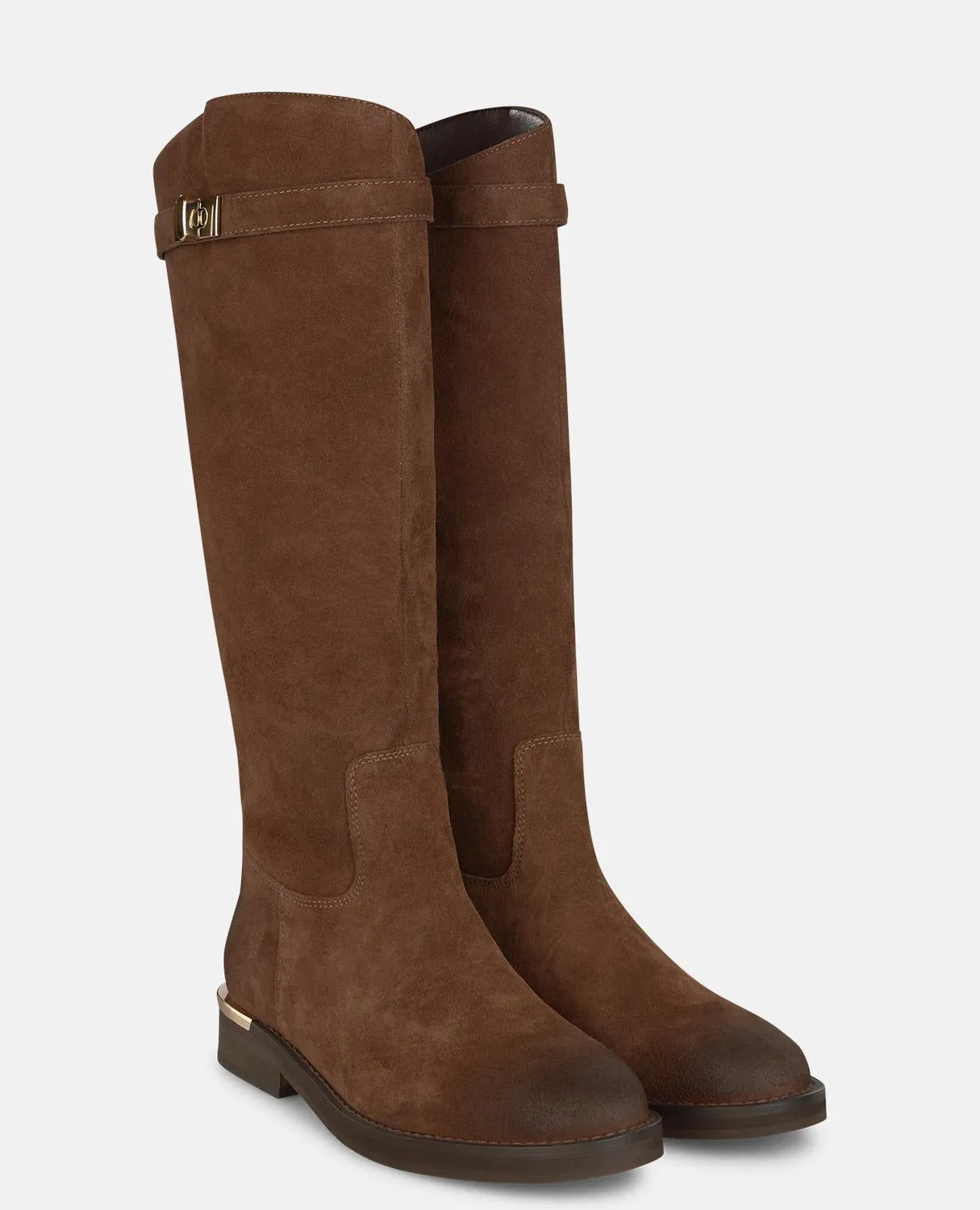 Alma en Pena I260900 bottes plates camel daim