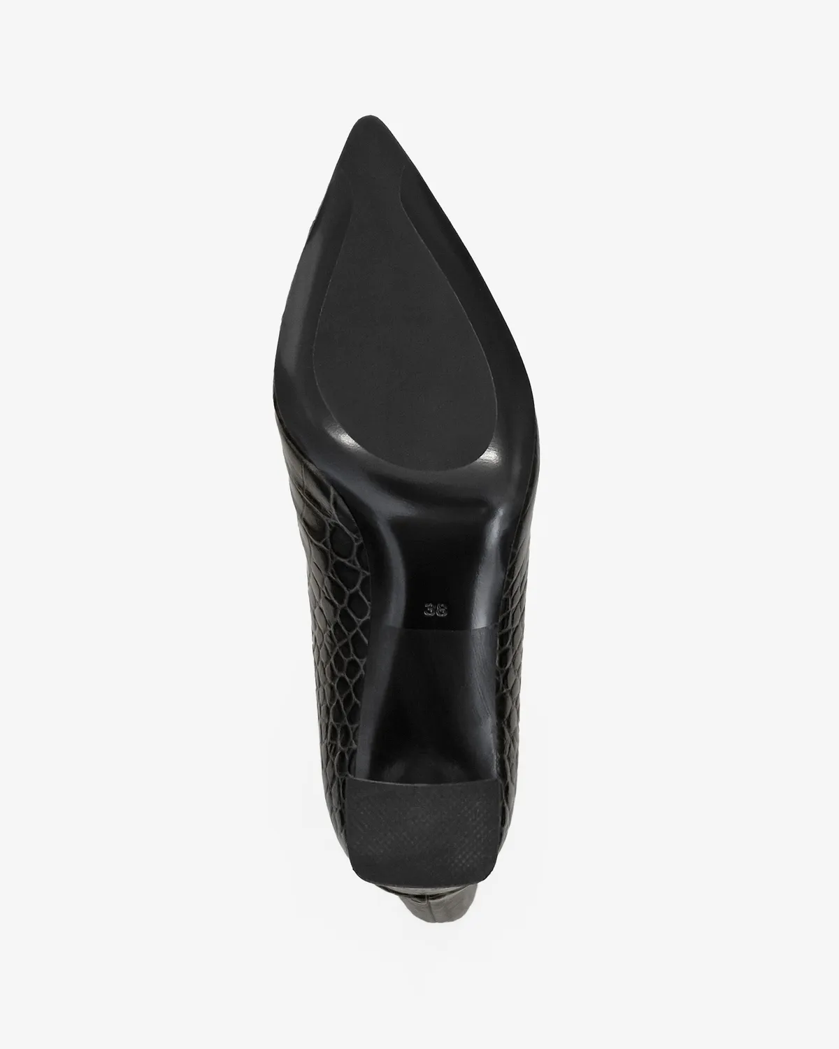 Mi/Mai Wassily Black Croc bottes noires croco talon bloc