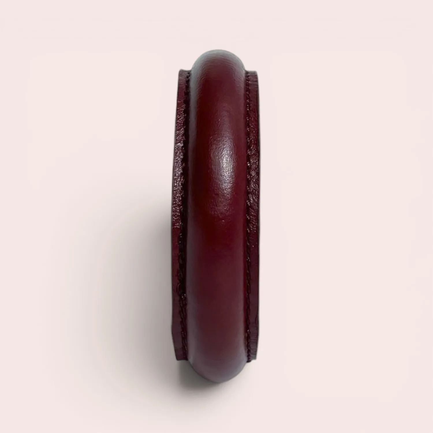 Karine Arabian Jonc bracelet cuir bordeaux lisse