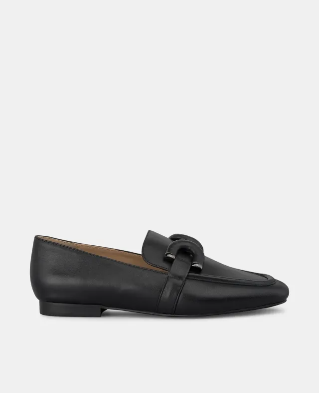 Alma en Pena V250305 mocassins noir cuir sans talon
